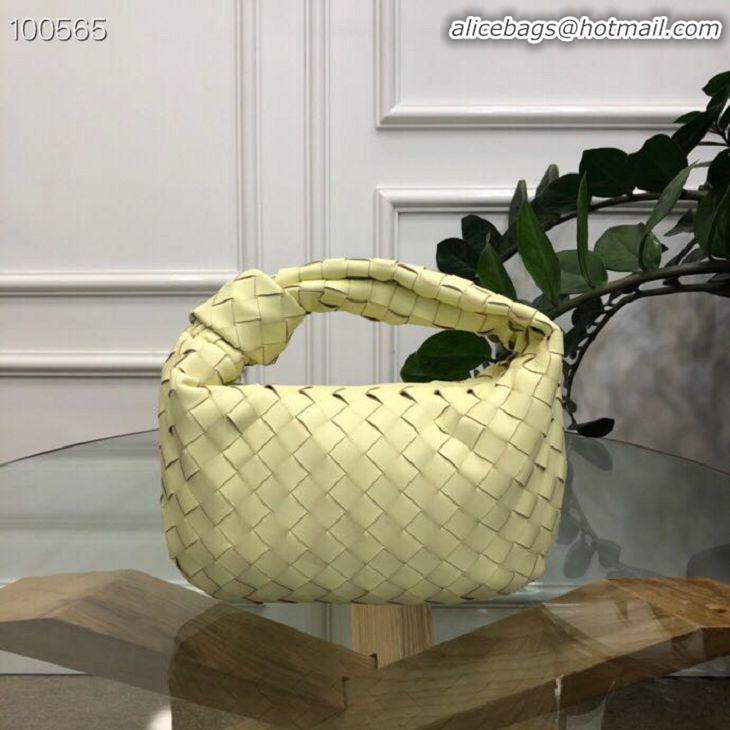 Grade Quality Bottega Veneta Original Weave Leather Bag BV4589 Light Yellow