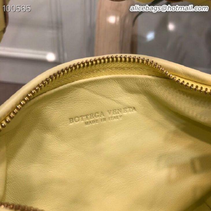 Grade Quality Bottega Veneta Original Weave Leather Bag BV4589 Light Yellow