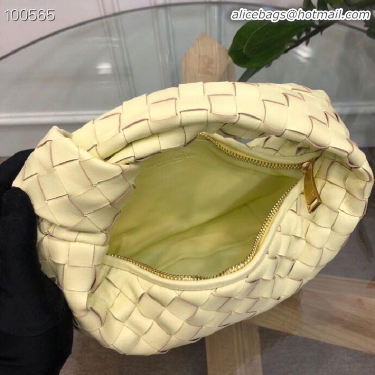 Grade Quality Bottega Veneta Original Weave Leather Bag BV4589 Light Yellow