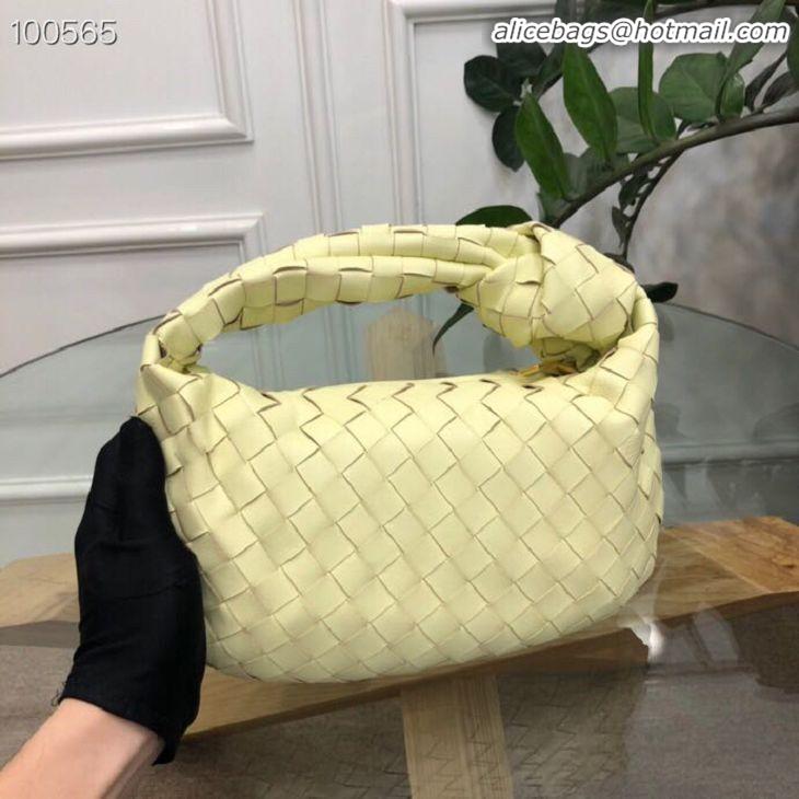 Grade Quality Bottega Veneta Original Weave Leather Bag BV4589 Light Yellow