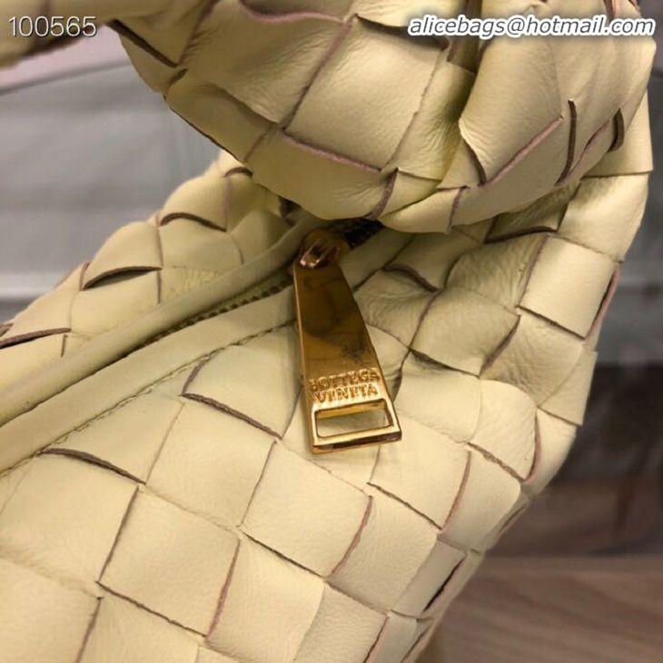 Grade Quality Bottega Veneta Original Weave Leather Bag BV4589 Light Yellow