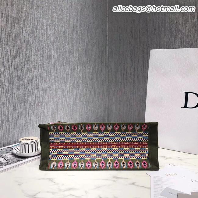 Top Quality DIOR BOOK TOTE EMBROIDERED CANVAS BAG M1287-5