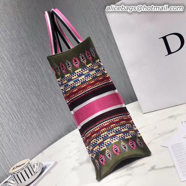 Top Quality DIOR BOOK TOTE EMBROIDERED CANVAS BAG M1287-5