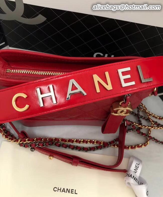 Free Shipping Discount Chanel gabrielle small hobo bag AS0865 red