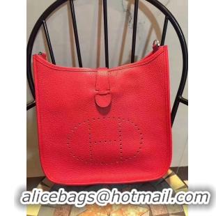 New Design Hermes Evelyne Calfskin Leather Mini 18cm H442104 Red