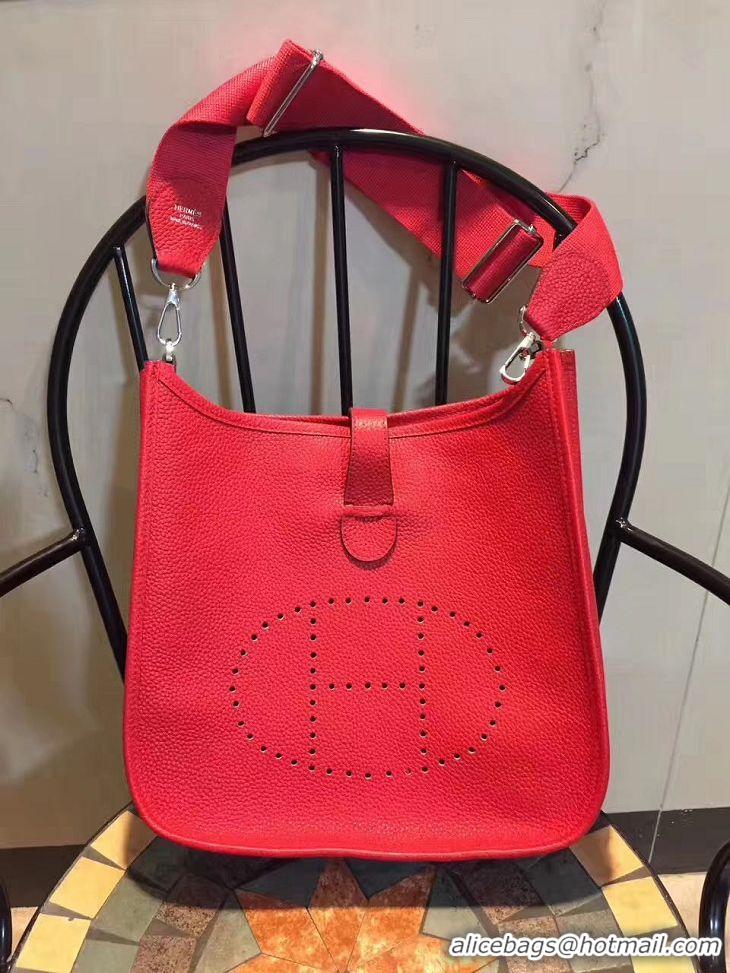 New Design Hermes Evelyne Calfskin Leather Mini 18cm H442104 Red