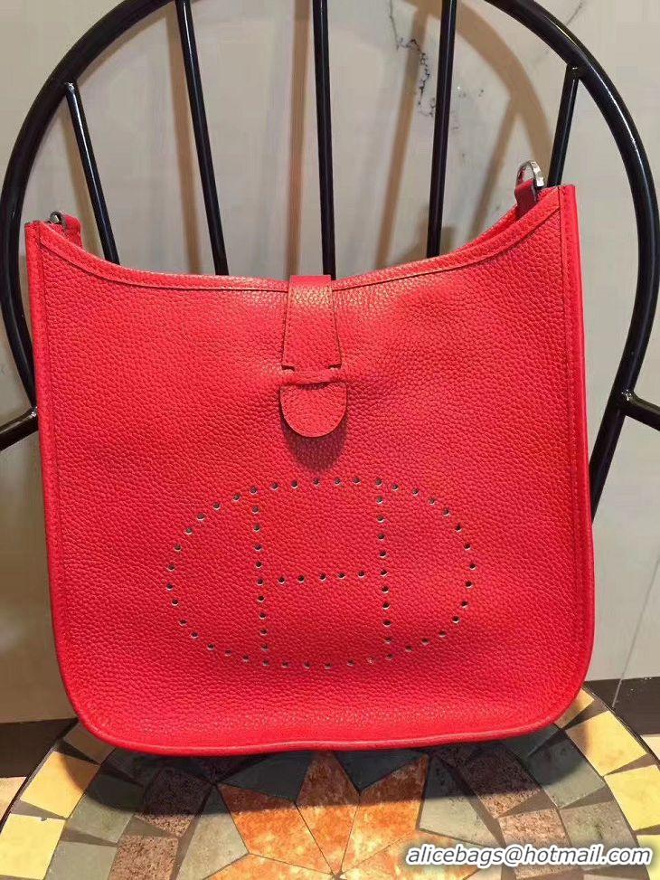 New Design Hermes Evelyne Calfskin Leather Mini 18cm H442104 Red