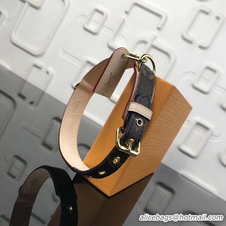 Famous Brand Louis Vuitton Monogram Canvas BAXTER DOG COLLAR PM M58072