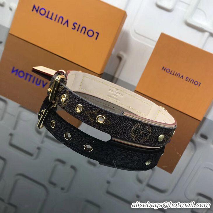 Famous Brand Louis Vuitton Monogram Canvas BAXTER DOG COLLAR PM M58072