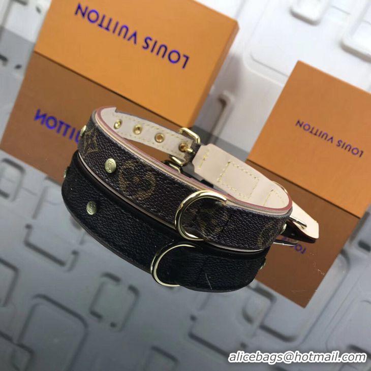 Famous Brand Louis Vuitton Monogram Canvas BAXTER DOG COLLAR PM M58072