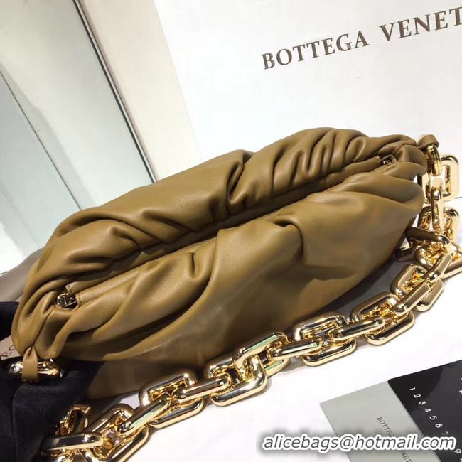 Luxury Imitation Bottega Veneta Nappa lambskin soft Shoulder Bag 620230 Khaki