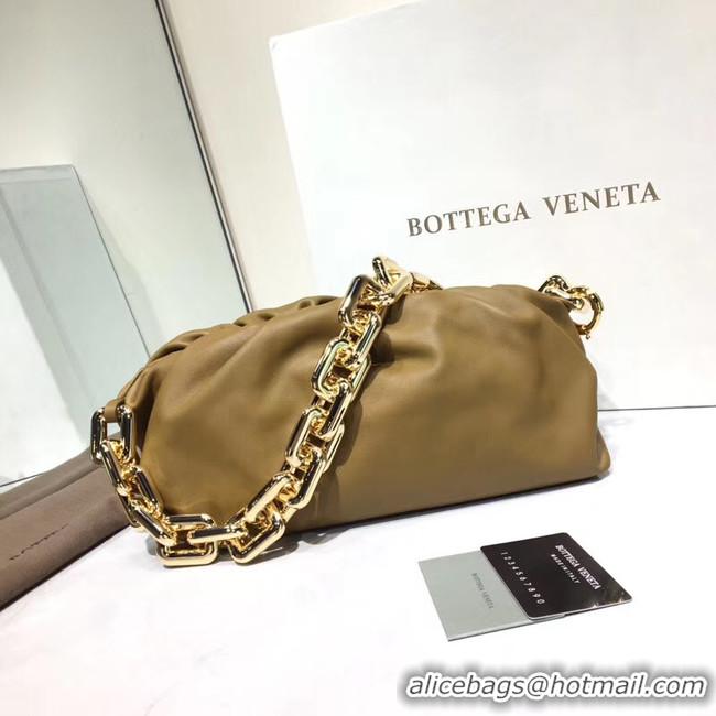 Luxury Imitation Bottega Veneta Nappa lambskin soft Shoulder Bag 620230 Khaki