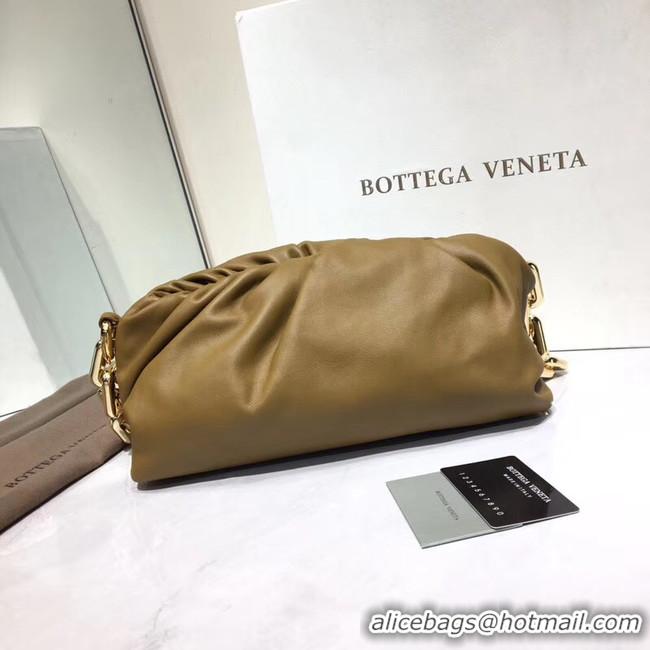 Luxury Imitation Bottega Veneta Nappa lambskin soft Shoulder Bag 620230 Khaki