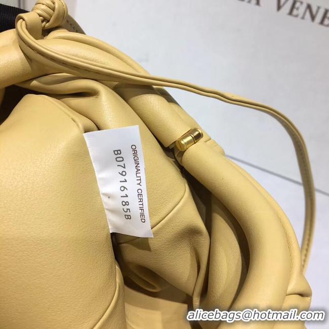 Discount Bottega Veneta Nappa Lambskin Soft Shoulder Bag 98057 Light Yellow