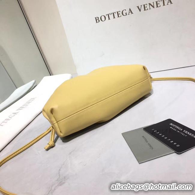 Discount Bottega Veneta Nappa Lambskin Soft Shoulder Bag 98057 Light Yellow