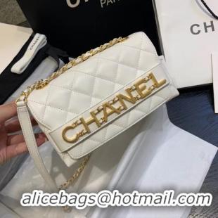 Promotional Chanel Small Flap Bag Original Sheepskin Leather AS1490 White