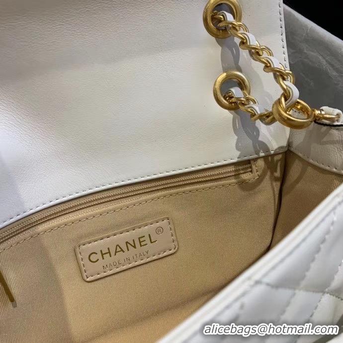 Promotional Chanel Small Flap Bag Original Sheepskin Leather AS1490 White