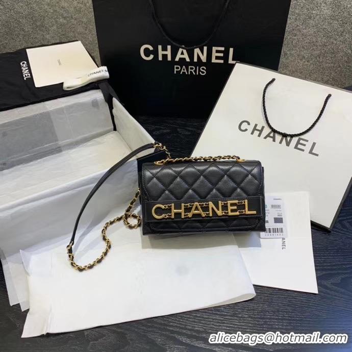 Discount Chanel Small Flap Bag Original Sheepskin Leather AS1490 Black