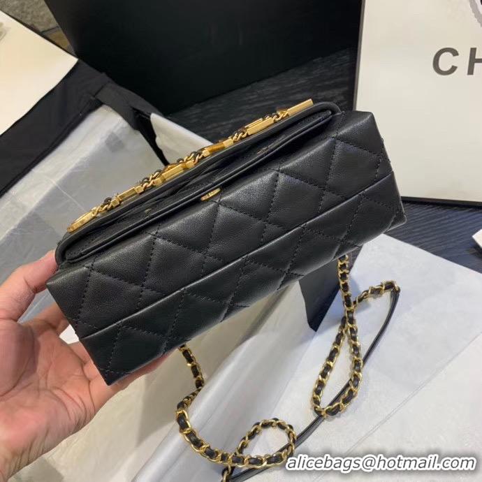 Discount Chanel Small Flap Bag Original Sheepskin Leather AS1490 Black