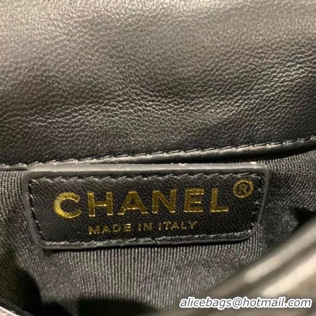 Reproduction Chanel mini flap Imitation Pearls bag AS1345 black