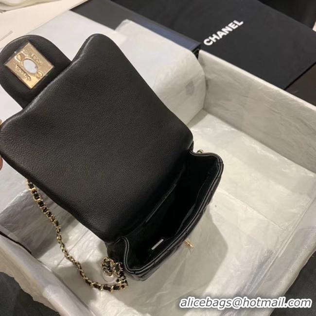 Reproduction Chanel mini flap Imitation Pearls bag AS1345 black