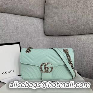 Top Quality Gucci GG Marmont small shoulder bag 443497 Light green