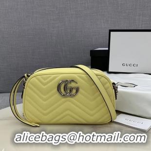 Inexpensive Gucci GG Marmont Matelasse Shoulder Bag 447632 Yellow