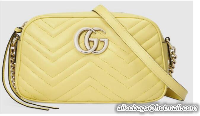 Inexpensive Gucci GG Marmont Matelasse Shoulder Bag 447632 Yellow