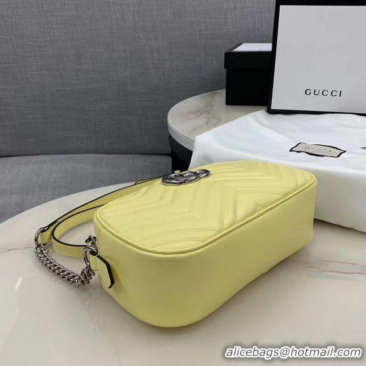 Inexpensive Gucci GG Marmont Matelasse Shoulder Bag 447632 Yellow