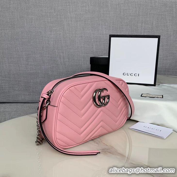 Promotional Gucci GG Marmont Matelasse Shoulder Bag 447632 light pink