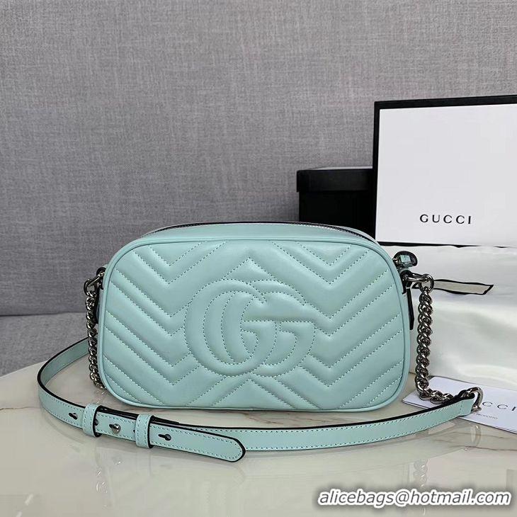 Discount Gucci GG Marmont Matelasse Shoulder Bag 447632 Light green