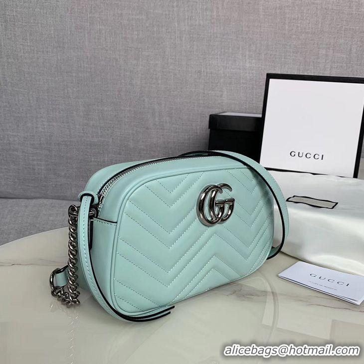 Discount Gucci GG Marmont Matelasse Shoulder Bag 447632 Light green