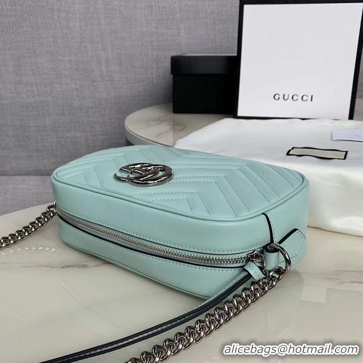 Discount Gucci GG Marmont Matelasse Shoulder Bag 447632 Light green