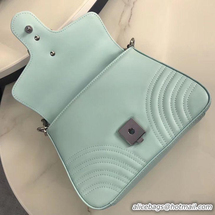 Cheapest Gucci GG Marmont mini top handle bag 547260 light blue