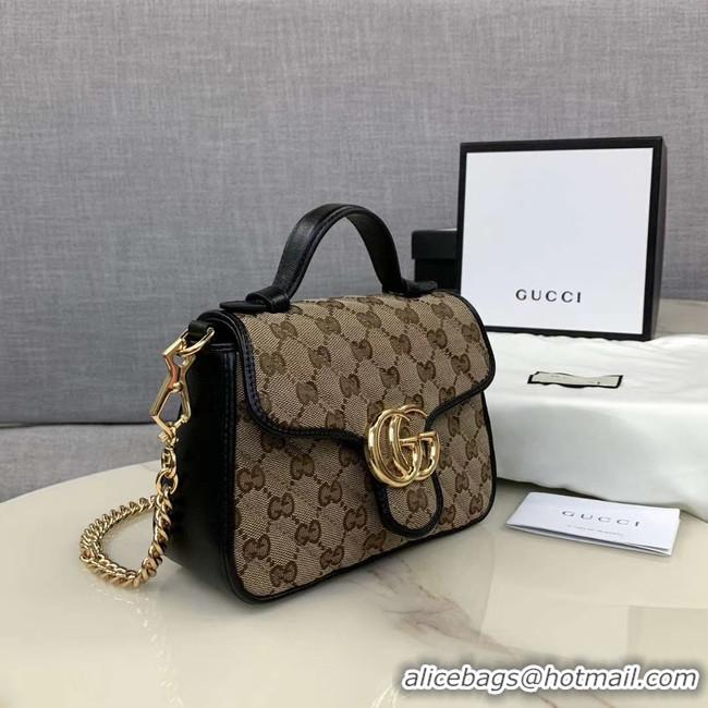 Shop Discount Gucci GG Supreme canvas Mini Top Handle Bag 583571 Black