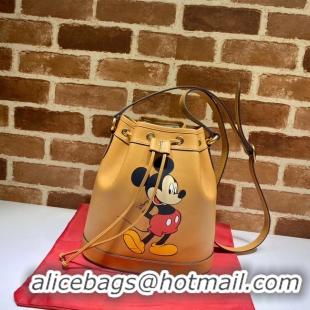 Popular Style Gucci Disney x Mickey Mouse Small Bucket Bag 602692 Brown