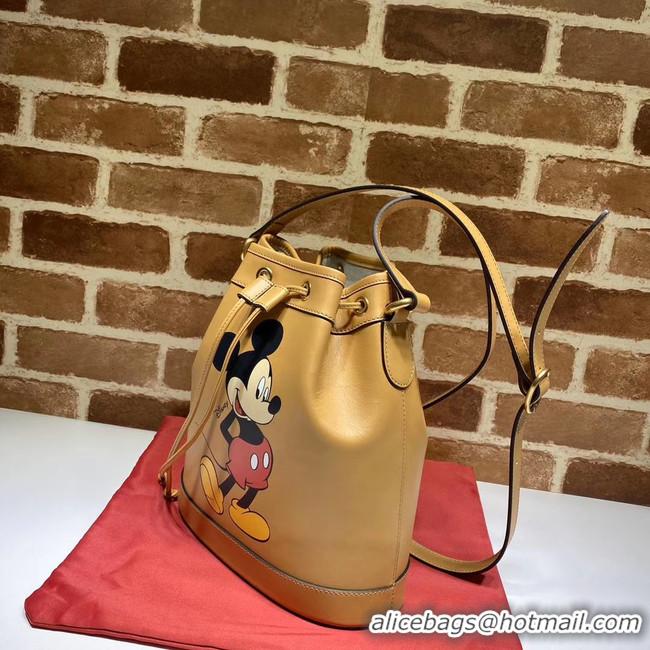 Popular Style Gucci Disney x Mickey Mouse Small Bucket Bag 602692 Brown