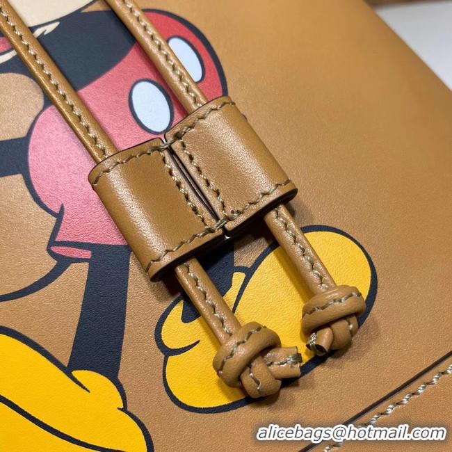 Popular Style Gucci Disney x Mickey Mouse Small Bucket Bag 602692 Brown