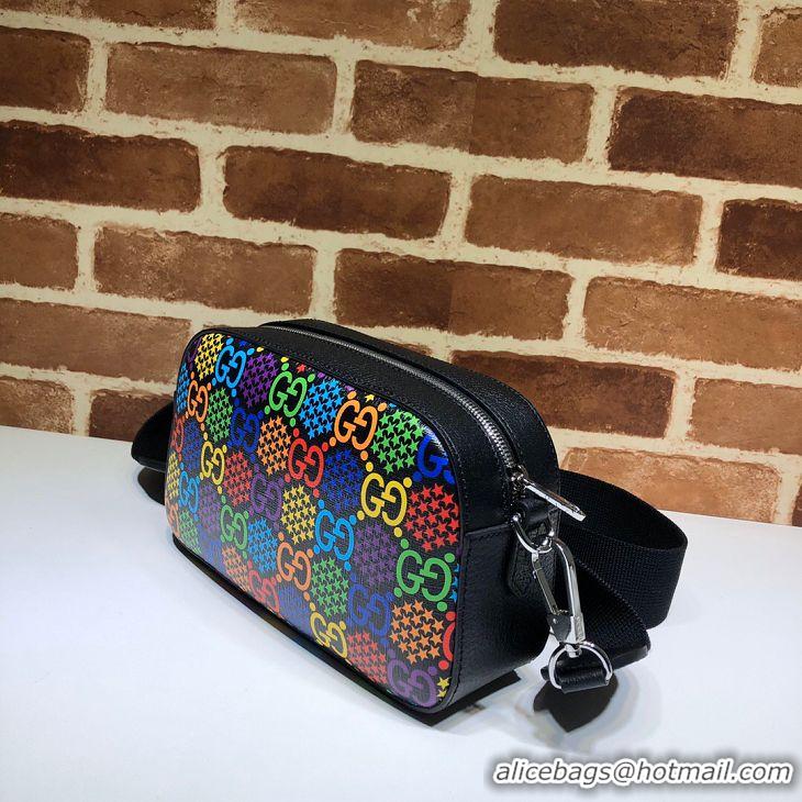 Cheapest Gucci GG Psychedelic Canvas Messenger Bag 574886 black