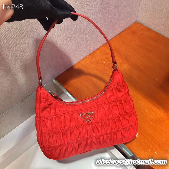 Buy Inexpensive Prada Nylon and Saffiano leather mini bag 1NE204 red