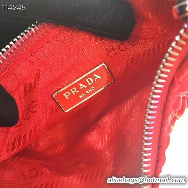 Buy Inexpensive Prada Nylon and Saffiano leather mini bag 1NE204 red