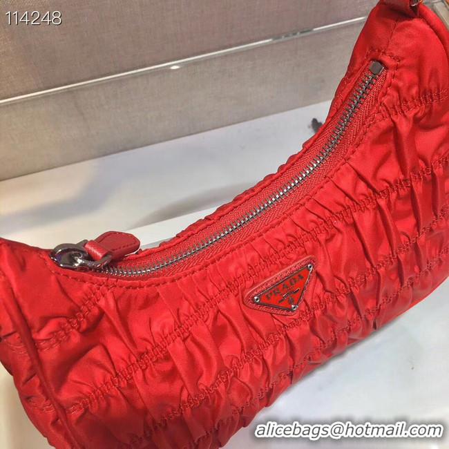 Buy Inexpensive Prada Nylon and Saffiano leather mini bag 1NE204 red