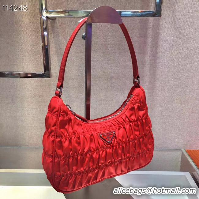 Buy Inexpensive Prada Nylon and Saffiano leather mini bag 1NE204 red