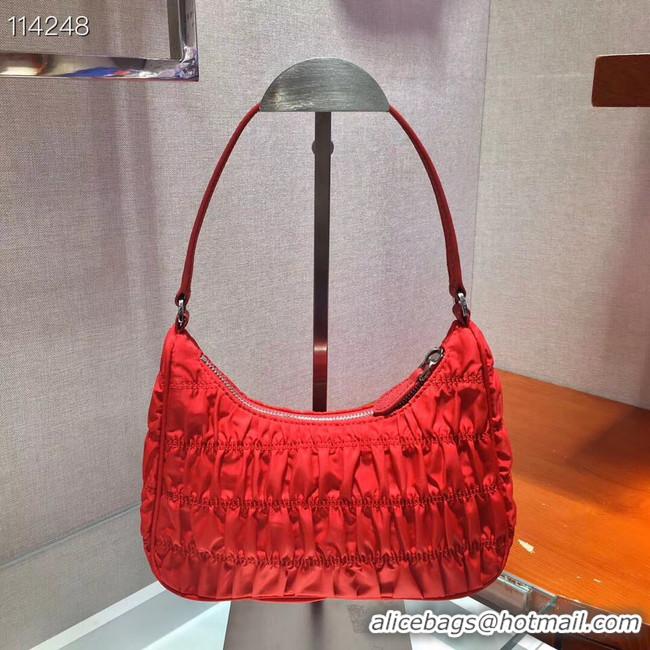 Buy Inexpensive Prada Nylon and Saffiano leather mini bag 1NE204 red