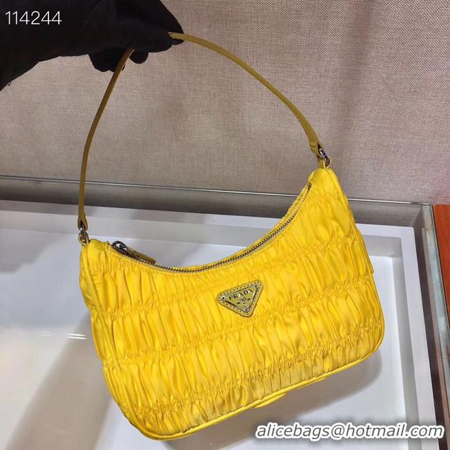 Reasonable Price Prada Nylon and Saffiano leather mini bag 1NE204 yellow