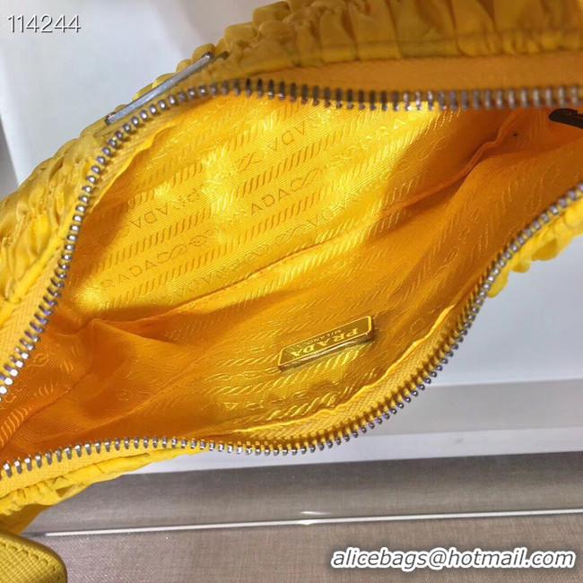 Reasonable Price Prada Nylon and Saffiano leather mini bag 1NE204 yellow