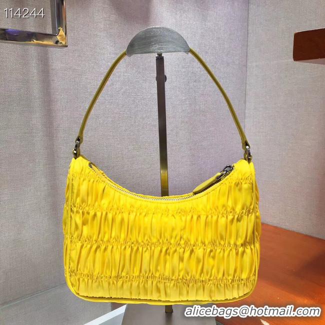 Reasonable Price Prada Nylon and Saffiano leather mini bag 1NE204 yellow