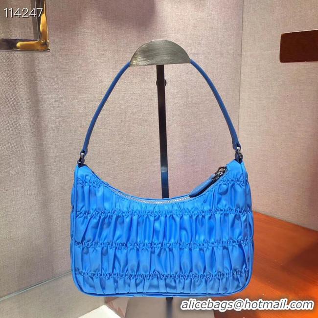 Affordable Price Prada Nylon and Saffiano leather mini bag 1NE204 blue