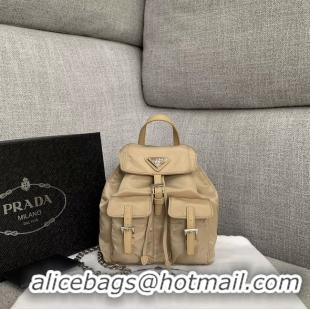 Free Shipping Discount Prada Nylon mini backpack 1BH029 apricot