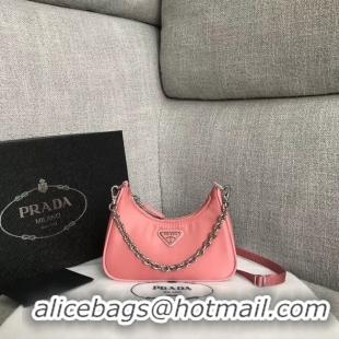 Popular Prada Re-Edition 2005 nylon mini shoulder bag 1BH203 pink